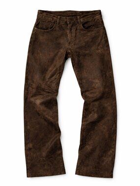 Vintage DANIER Distressed Brown Leather Pants 36 Jim Morrison Rock Star 70s Vibe